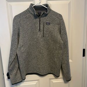 Patagonia Kids' Better Sweater 1/4-Zip Fleece in Stonewash Size XXL (16-18)